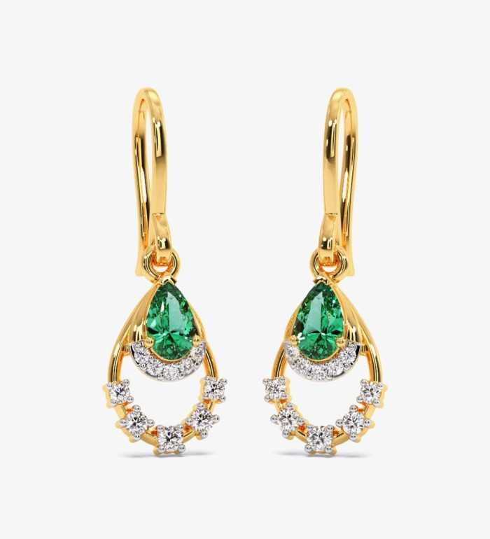 Verdant Splendour Diamond Dangle Earrings