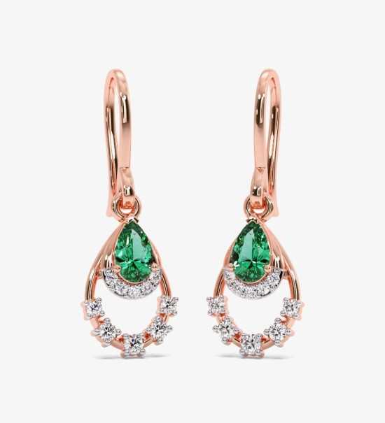 Verdant Splendour Diamond Dangle Earrings