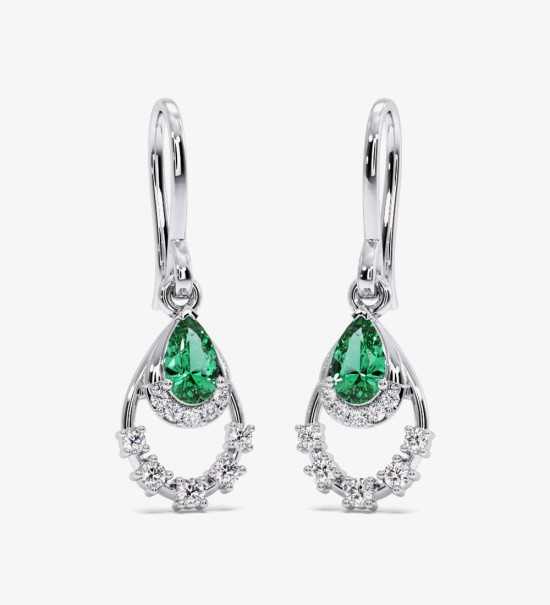 Verdant Splendour Diamond Dangle Earrings