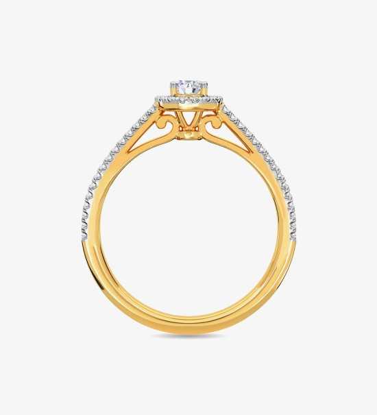Erina Solitaire Ring Kisna White Gold Ring