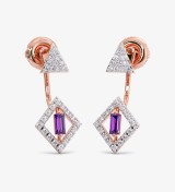 New Aathviha Gold Diamond Stud Earrings