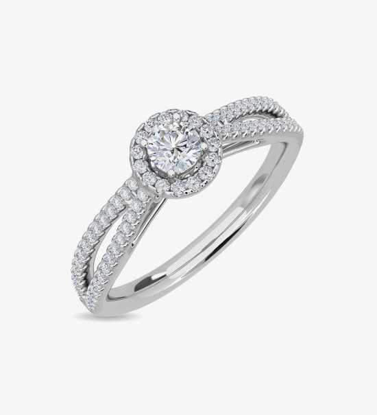 Erina Solitaire Ring Kisna White Gold Ring